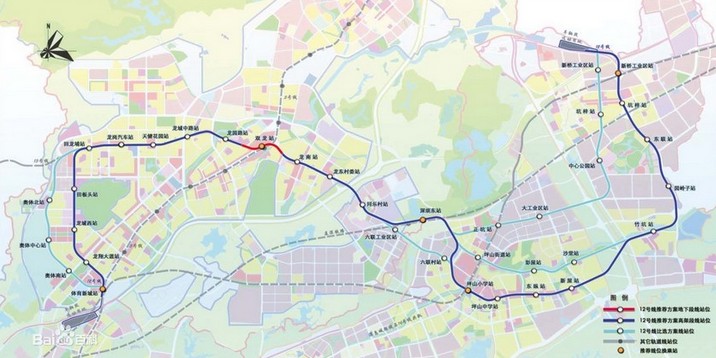 深圳地铁12号线线路图