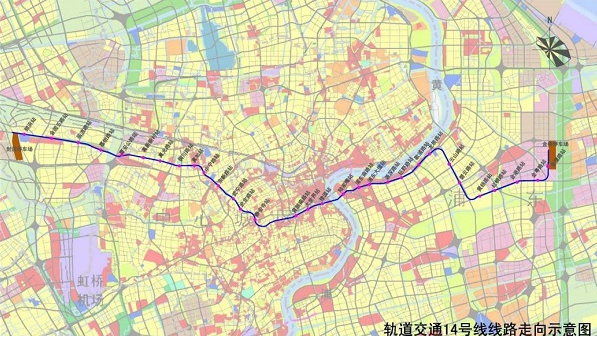 上海地铁14号线线路图