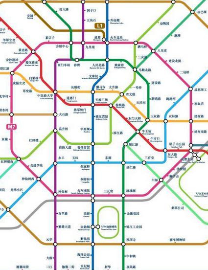 成都地铁5号线线路图