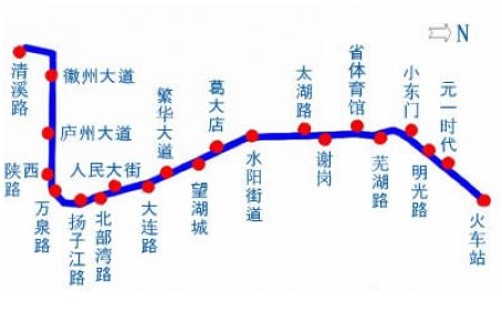 合肥地铁1号线地图