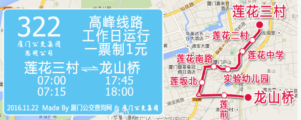 厦门322路公交车站点1