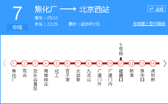 北京地铁7号线线路图曝光1