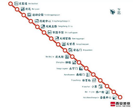 西安地铁2号线临时拆除部分座椅1