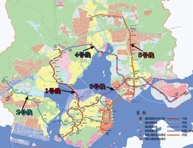 厦门地铁5号线规划图1