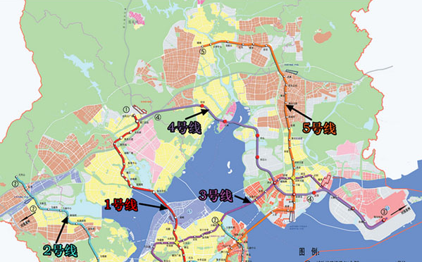 厦门地铁4号线规划图1