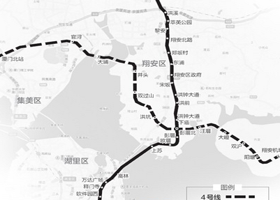 厦门地铁4号线线路图1