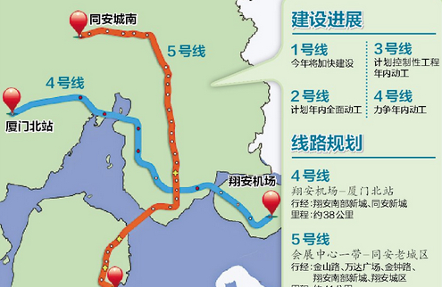 厦门地铁五号线线路图1