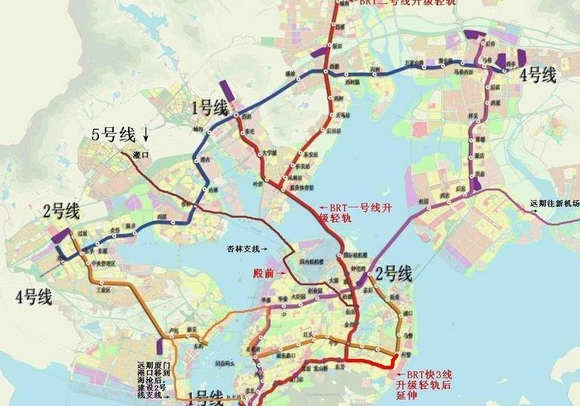 厦门市地铁规划图1