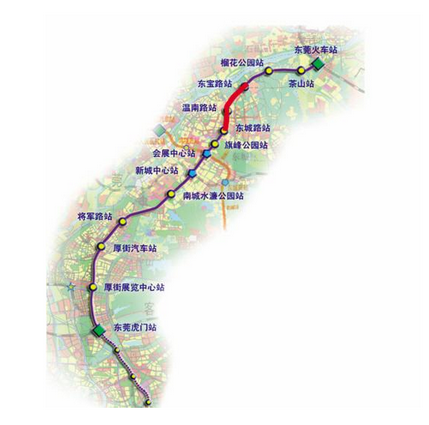 东莞地铁2号线开始调试1