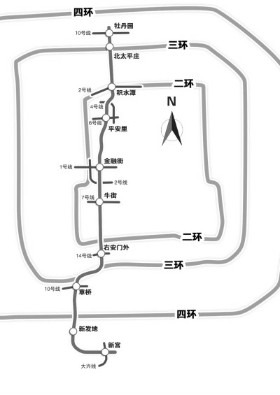 北京地铁19号线一期线路图1