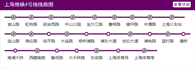 上海轨道交通4号线线路图1