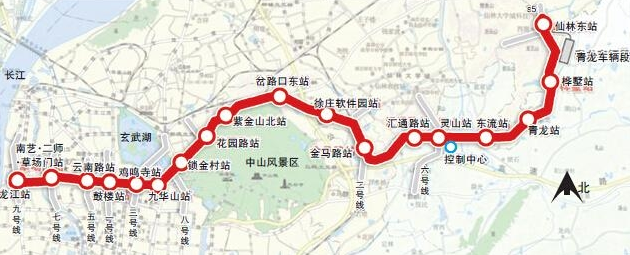 南京地铁4号线最新线路图1