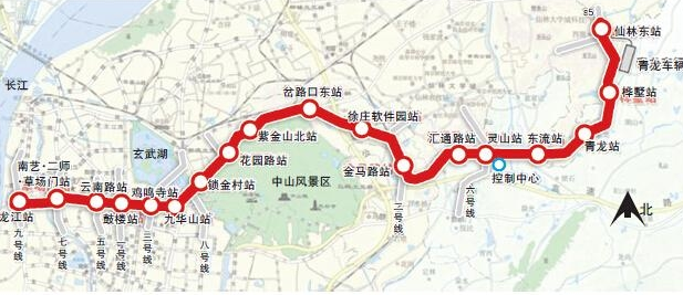 南京地铁4号线线路图