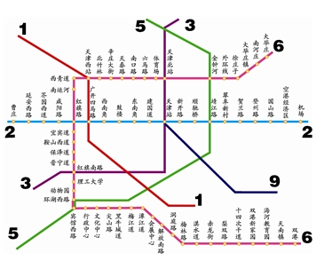 天津地铁6号线线路图1