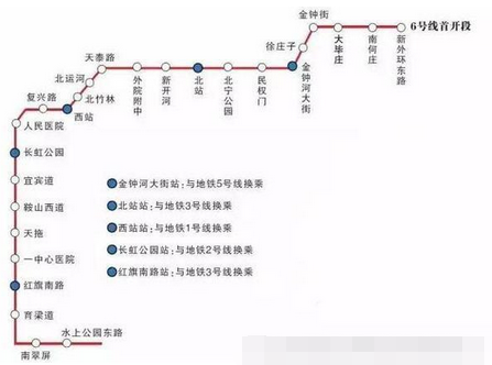 天津地铁6号线何时通车1