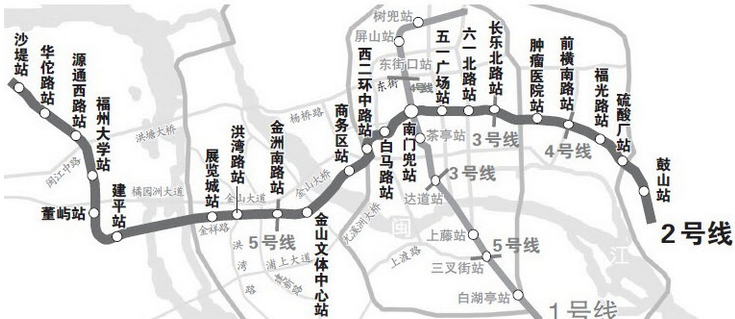 厦门地铁2号线最新线路图1