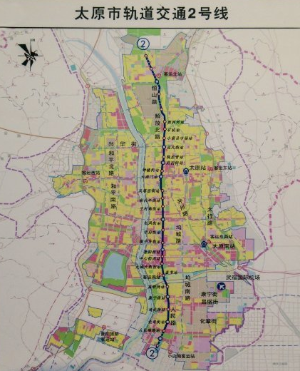 太原地铁2号线线路图1