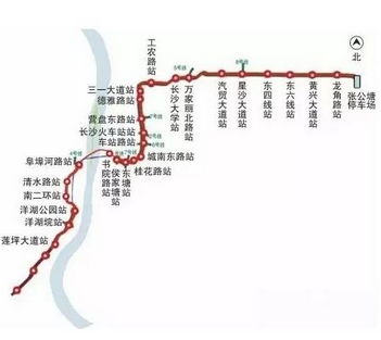 长沙地铁3号线桂花路站施工1