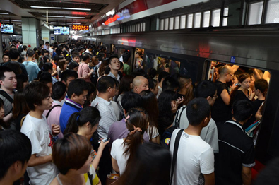 北京地铁将分色发布拥挤预警1