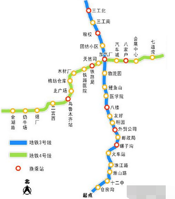 乌鲁木齐市地铁四号线二期线路1