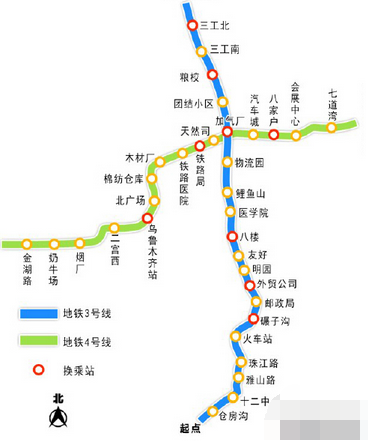 乌鲁木齐市地铁4号线二期线路