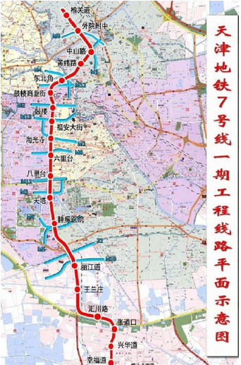 天津地铁7号线站点设置