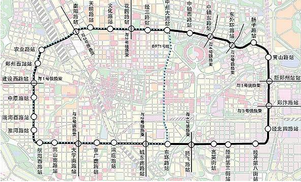 郑州地铁5号线站点公布1