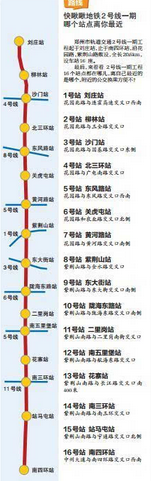 郑州地铁2号线最新线路图1