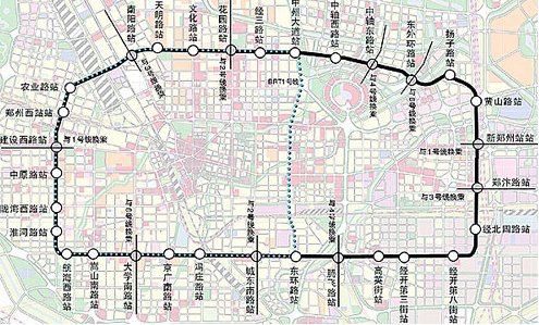 郑州地铁5号线规划图1