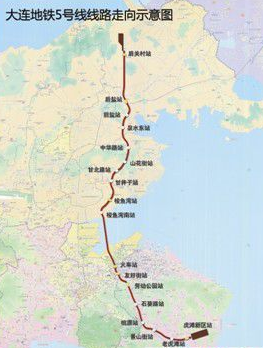 大连地铁5号线线路图