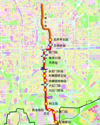 北京地铁8号线三期最新线路图1