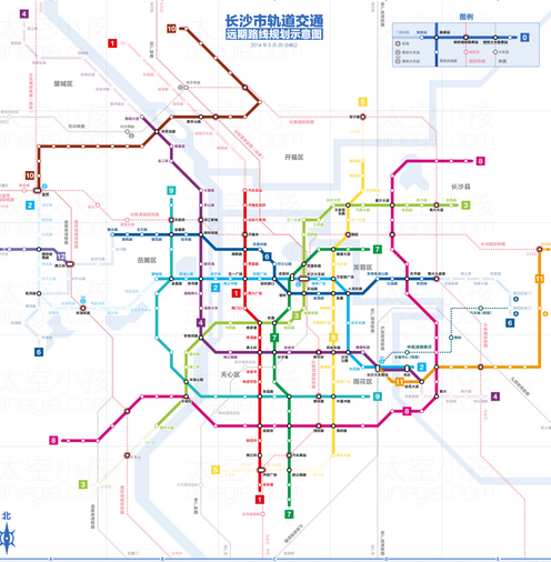 长沙地铁规划高清图