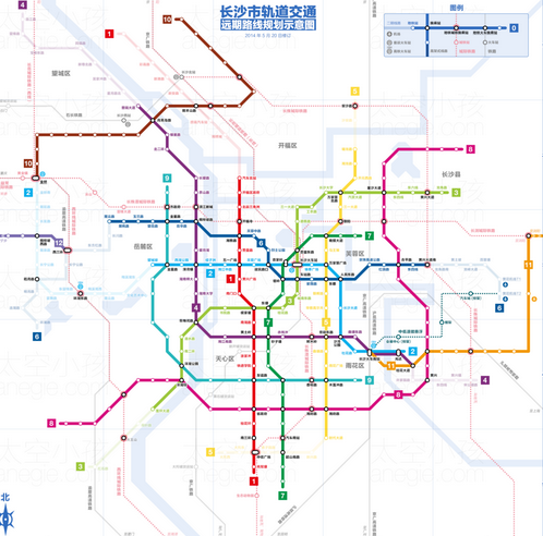 长沙地铁规划图