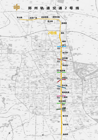 郑州2号线地铁线路图1