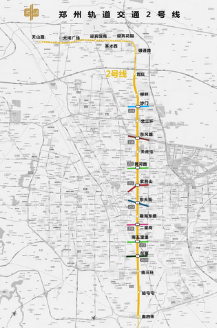 郑州地铁二号线线路图1