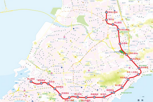 青岛地铁2号线规划图