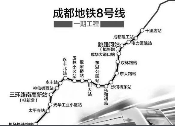 成都地铁8号线线路图