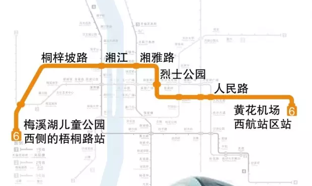 长沙地铁六号线线路图