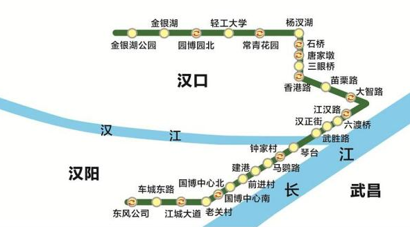 武汉6号线地铁线路图1