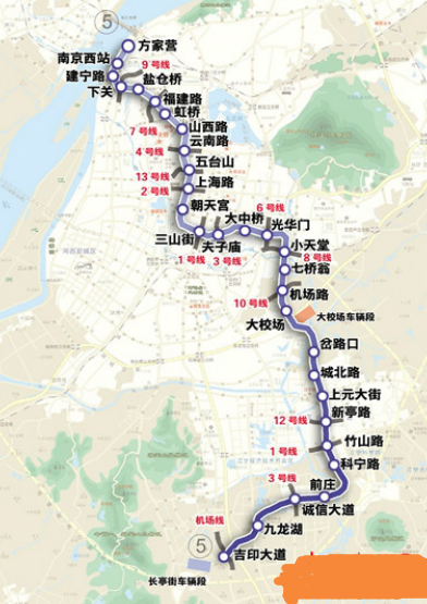 南京地铁5号线站点