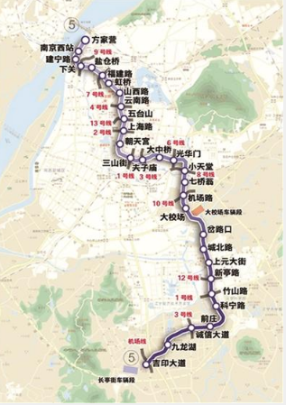 南京地铁五号线线路图