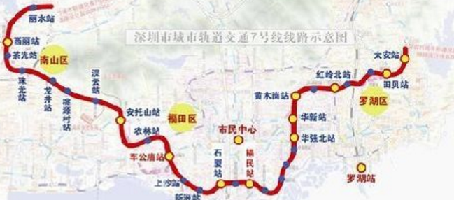 深圳地铁7、9号线路图