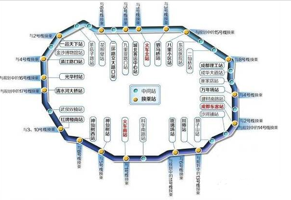 成都地铁七号线线路图1