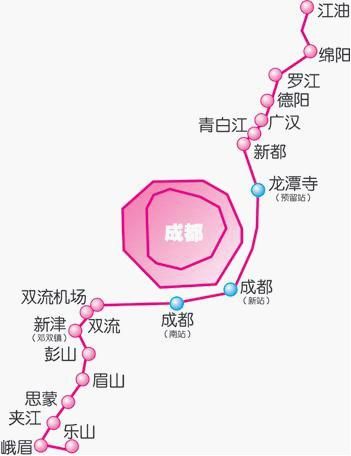 成绵乐高铁线路图1