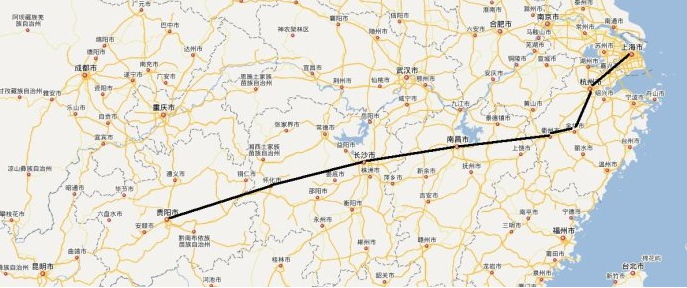 沪昆高铁规划线路图1