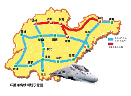 环渤海高铁线路图1