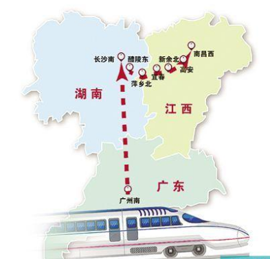 广州坐高铁可达南昌1