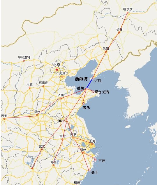 沿海高铁线路图1