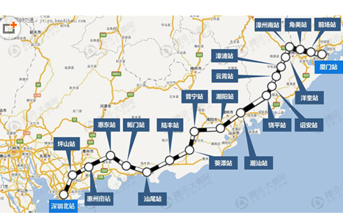 厦深高铁坪山站增加至15列1
