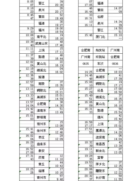 合福高铁开行方案29